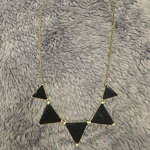 Black and gold triangle necklace!